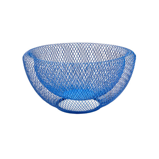 Blue wire mesh bowl